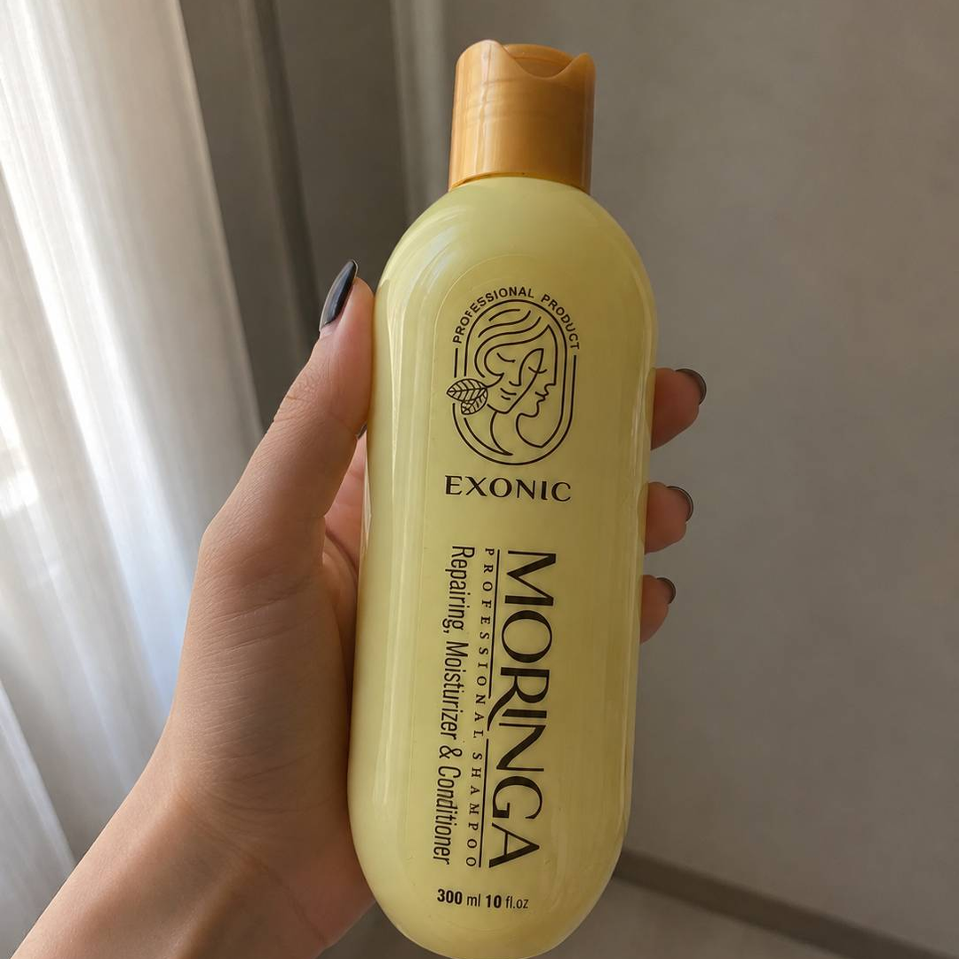 شامپو موی سر حاوی روغن مورینگا اصل EXONIC...