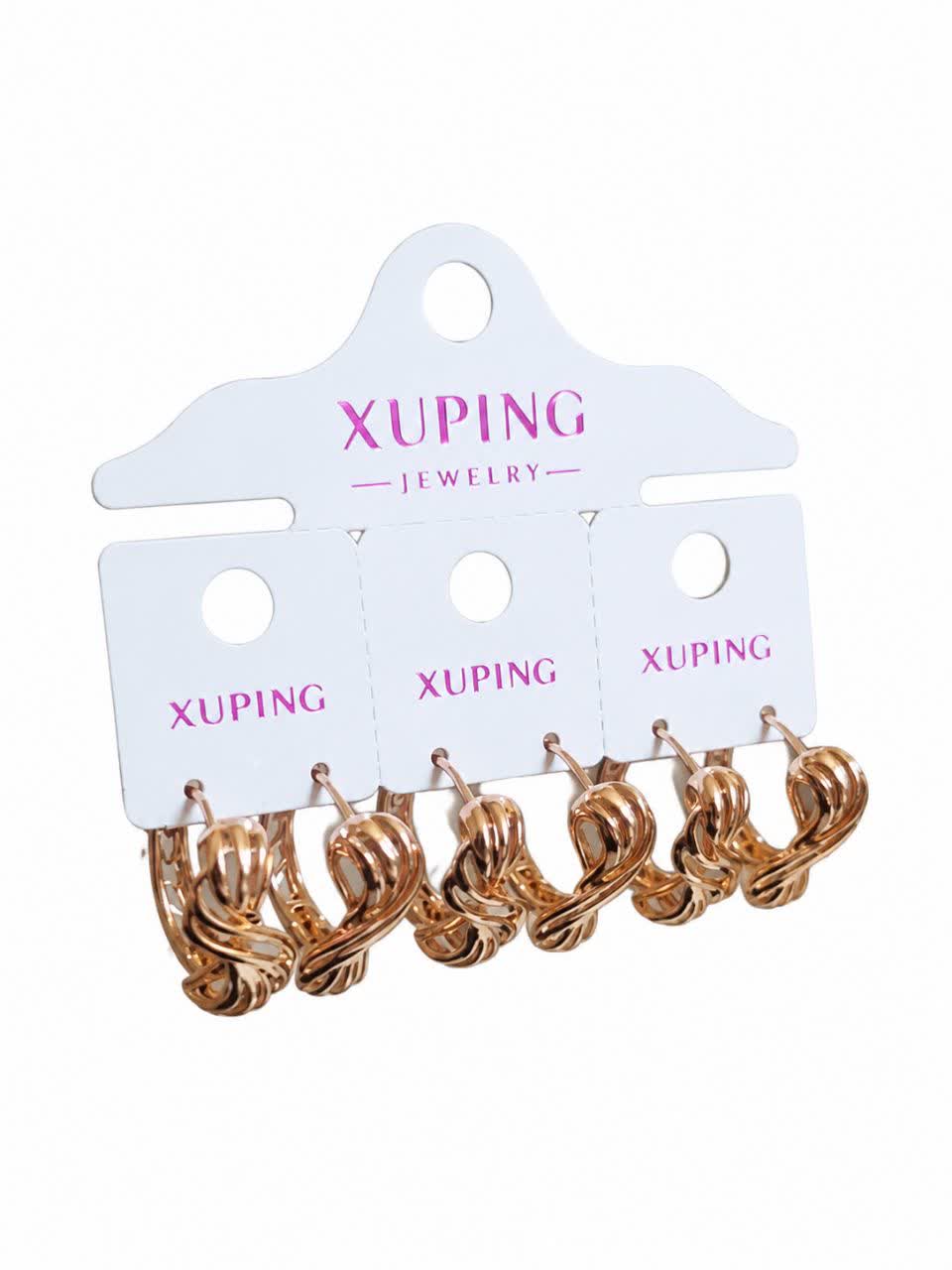 گوشواره xuping طرح طلا کد pux04 رنگ ثابت...