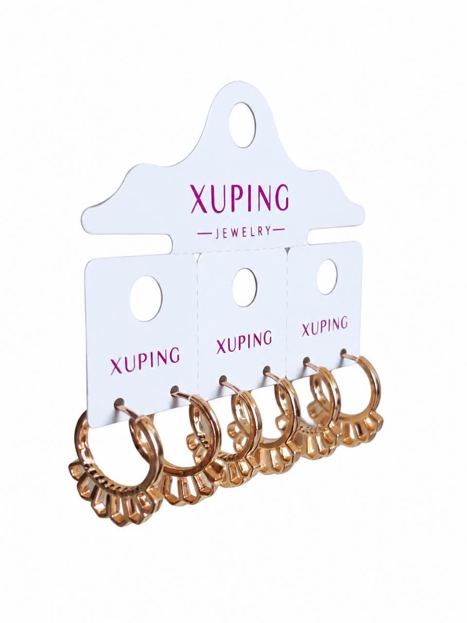گوشواره xuping طرح طلا کد pux05 رنگ ثابت...