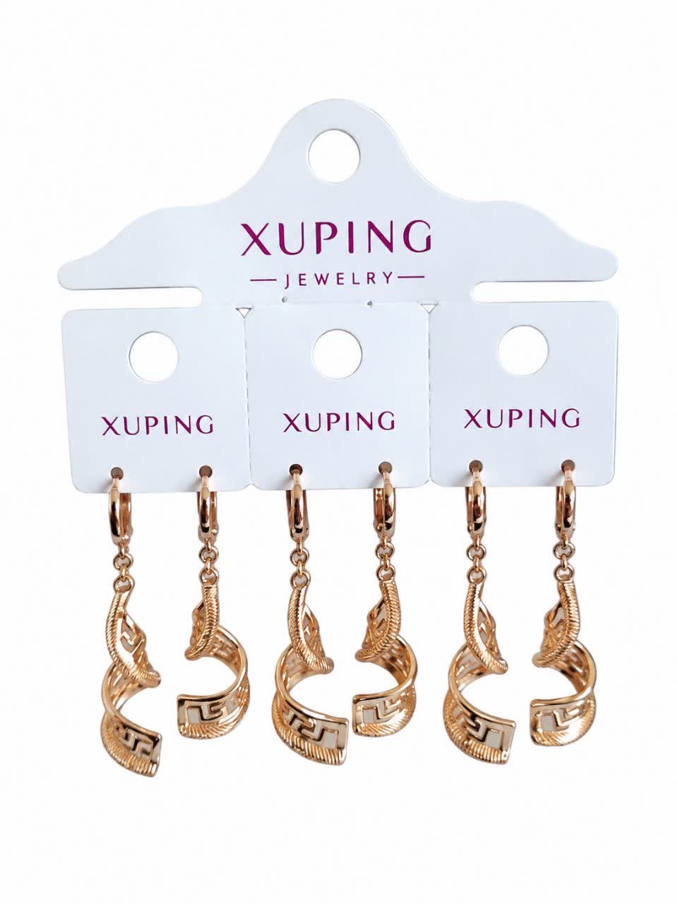 گوشواره xuping طرح طلا کد pux07 رنگ ثابت...