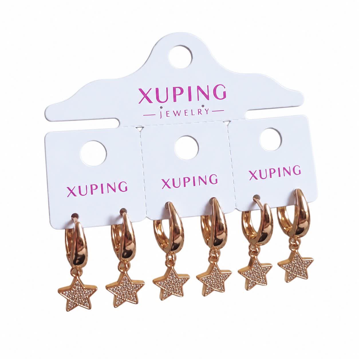 گوشواره xuping طرح طلا کد pux09 رنگ ثابت...