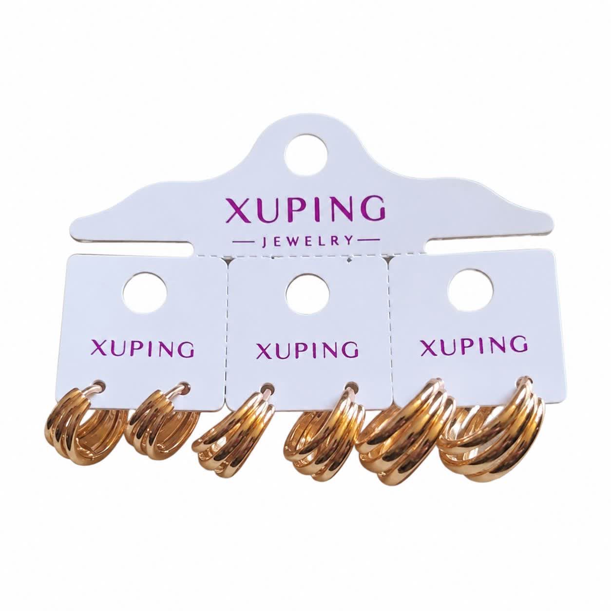 گوشواره xuping طرح طلا کد pux10 رنگ ثابت...